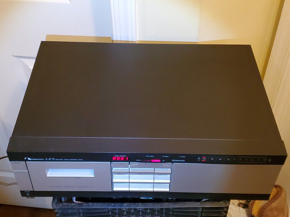 VINTAGE NAKAMICHI LX-5 DISCRETE 3-HEAD CASSETTE DECK Tested Works Great