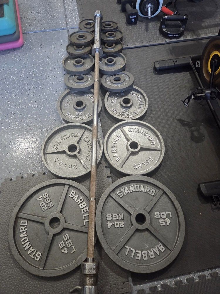 Olympic Size Weight Plates Weightlift Excercise Workout Bench Press Bar 45lb 35lb 25lbs 2 Inch Hole Plates 