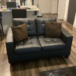 Black Leather Sofa
