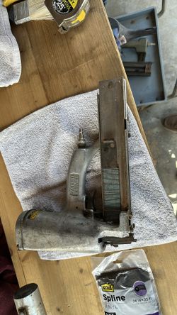 1/2” crown paslode staple gun works good