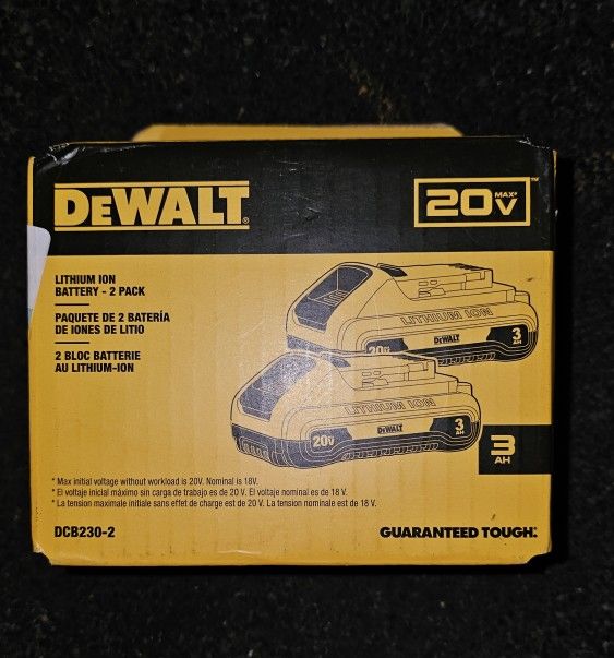 DEWALT
20V MAX Compact Lithium-Ion 3.0Ah Battery Pack (2 Pack)