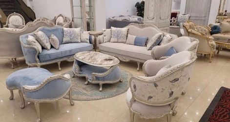 French Baroque Living Room Furniture Set