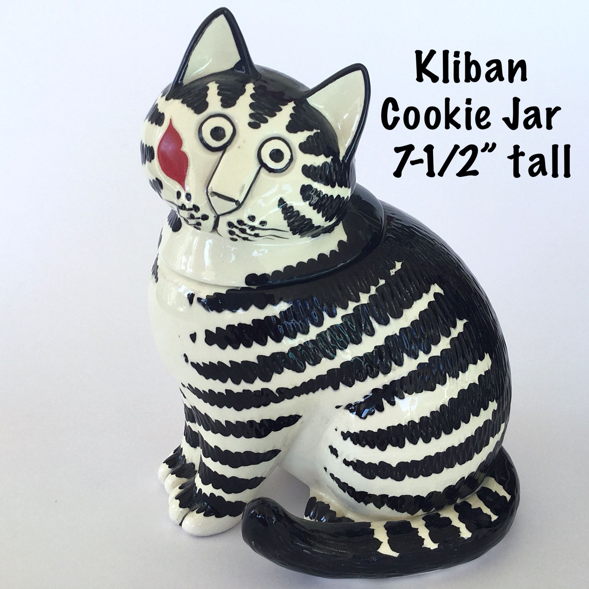 Rare Kliban Cat Cookie Treat Jar - Vintage