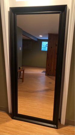 IKEA Full-Length Mirror with Black Frame