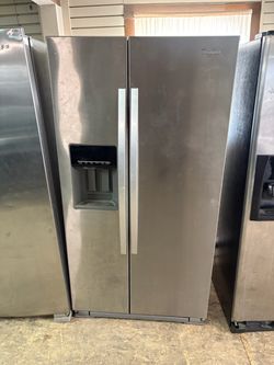 Whirlpool Refrigerator Side-by-Side ❄️ Stainless — Ice & Water Dispenser