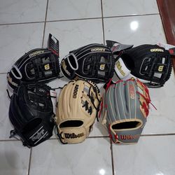 Wilson A2000 Rawlings Heart of the Hide Baseball Gloves