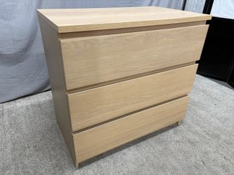 IKEA Starklinte Natural Stained 3-Drawer Dresser