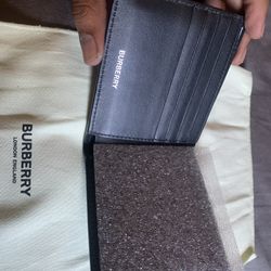 burberry all black wallet 