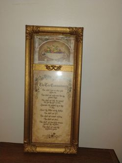 Ten Commandments Framed Wall Art