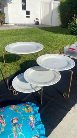 Food tray 4-tier ceramuc