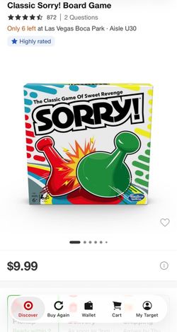Sorry Board Game