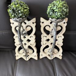 Rustic Wall Sconces.   (see details)