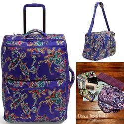 Vera Bradley Foldable Luggage Set & Extras 