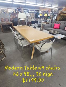 Dining Table W 9chairs 1 leafWe are located at 2811 East Bell road. Another Time Around Furniture.
