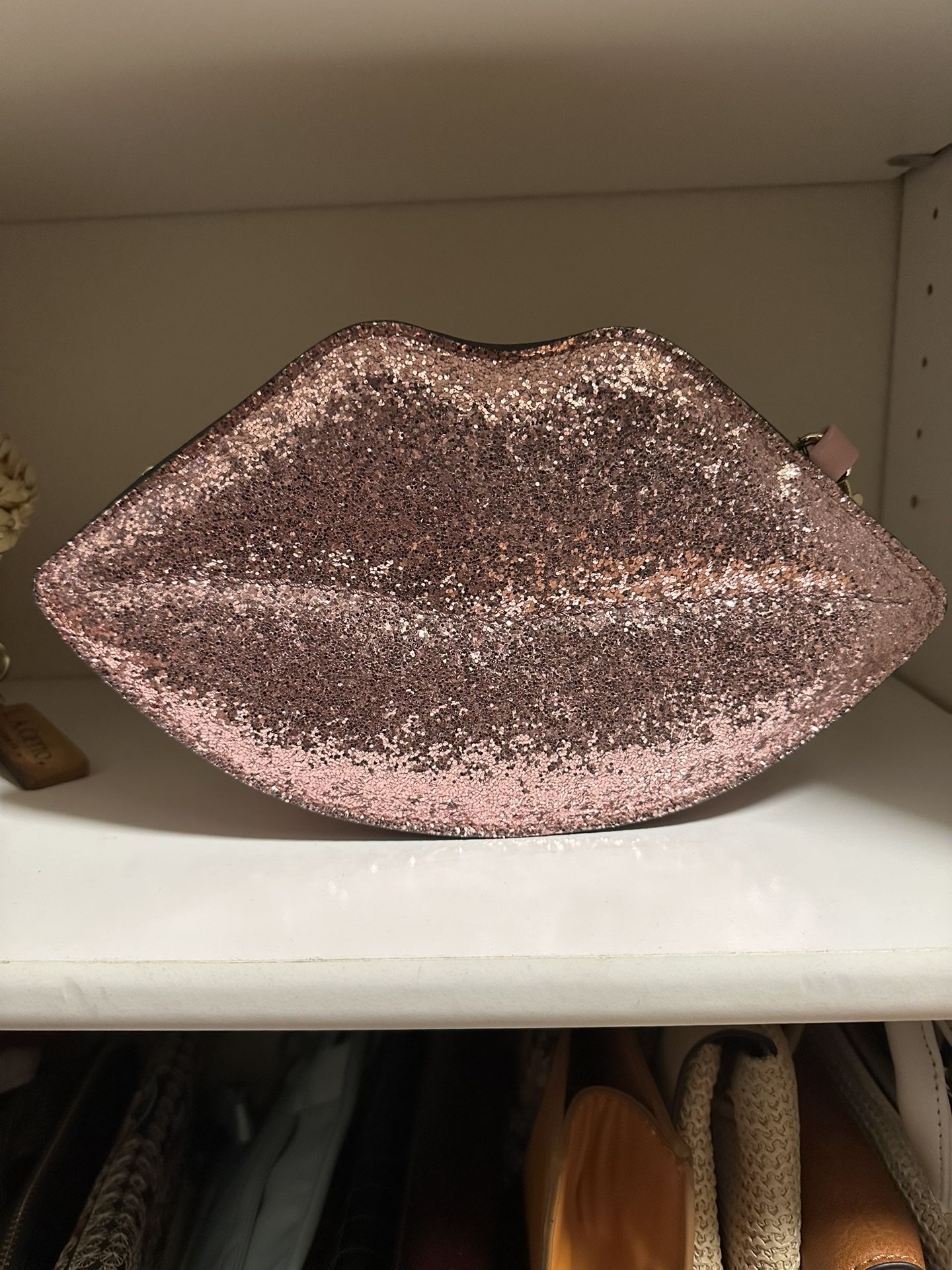 Pink Glitter Kiss Purse By Aldos 