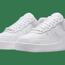 All white low top AF1