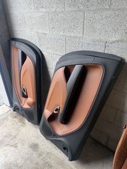 2015 - 2023 dodge challenger hellcat scatpack sepia “ peanut butter “ right & left door trim panels 