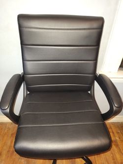 Eurotech Seating Manchester High Back Leather Chair, Black