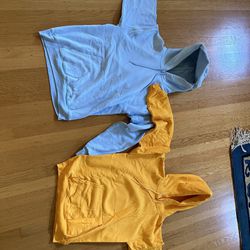 Blue and Yellow Hoodies