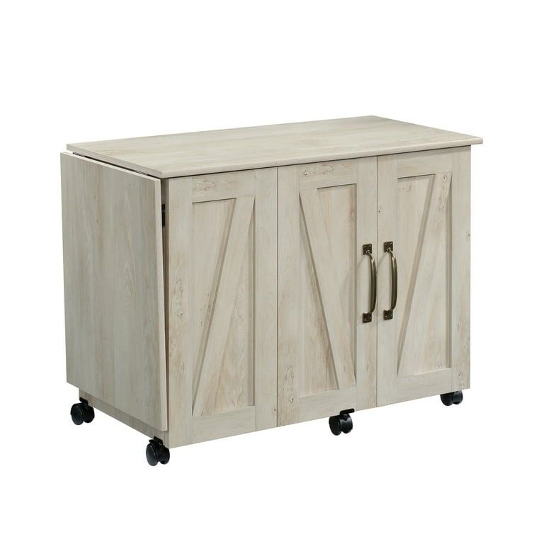 Wooden Rolling Sewing Desk/Cabinet