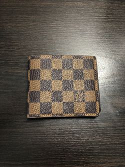 Louis Vuitton tri-fold monogram checkered logo wallet