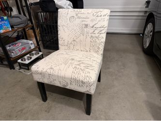 Script Pattern Accent Chair