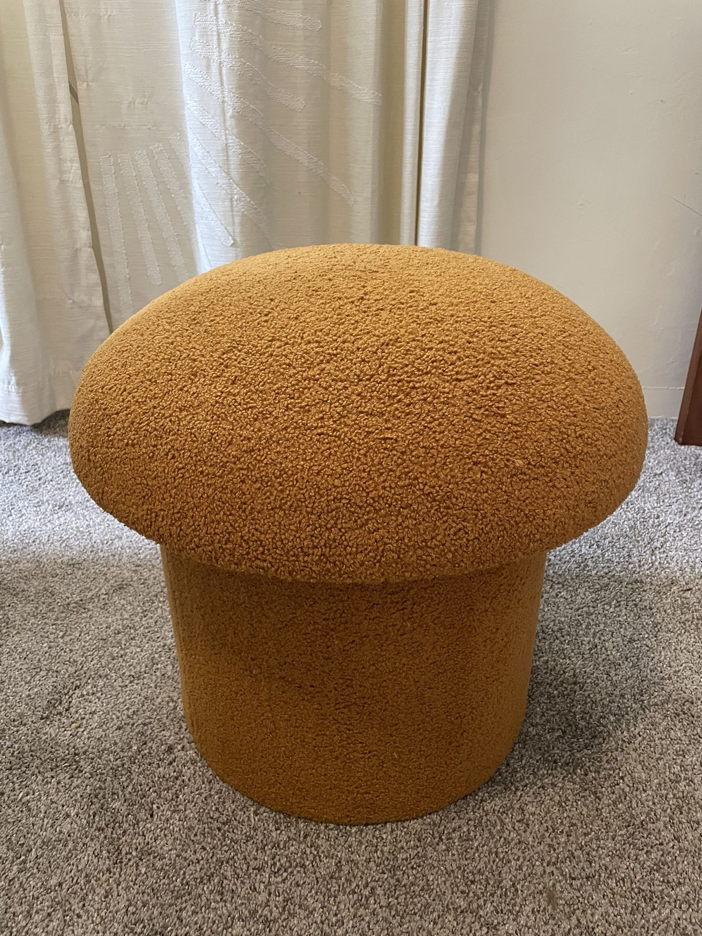 Toadstool Ottoman With Storage - Burnt Gold 