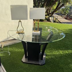Round Dining Glass Dining Table