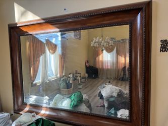 Large Full Wall Mirror Solid Wood