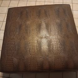 Ottoman,  Cocodrile Print , 16 " Tall 37 " Length 40" Wide 