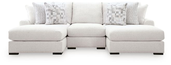 Misty-Lakes Chalk 3-Piece Double Chaise Sectional