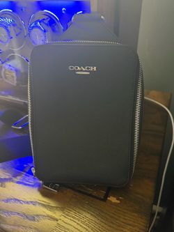 Coach Black Leather Sling Bag