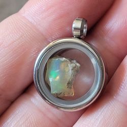 Pendant With Real Ethiopian Fire Opal Rough 1"