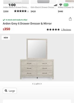 6 drawer dresser with mirror