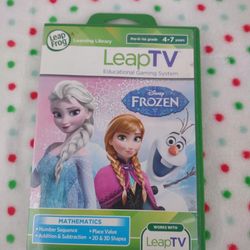 Frozen LeapFrog LeapTV Elsa Anna Olaf Educational Gaming Math Disney Cartridge