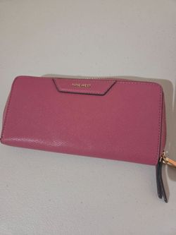 Nine West Pink Zip-Around Wallet