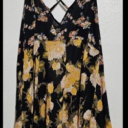 Angie Large Open Front  Dress Cover Up Floral Hippie 