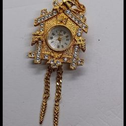 Cuckoo Clock NECKLACE/PINNED BROOCH!!
