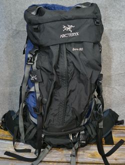 LG Arc'tery Bora 80 80L Backpack Black Hiking Backpacking Pack Mens Canada Nylon