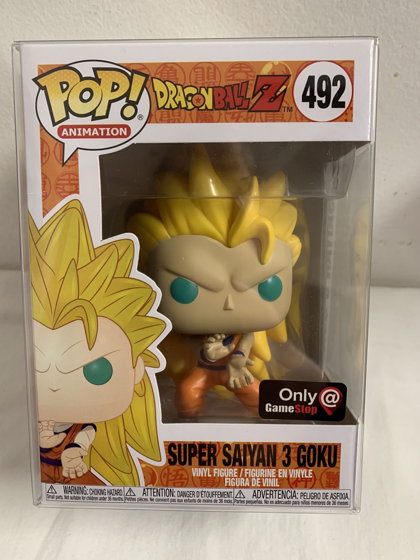 Funko Pop Dragonball Z Super Saiyan 3 Goku #492 GameStop Exclusive Vinyl Figure