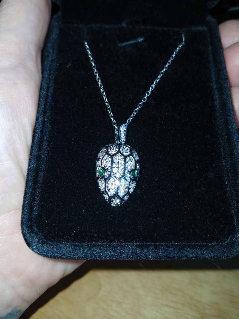 Moissanite Snake Necklace