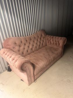Pink Studded Couch 