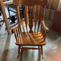 Wooden rocking chair