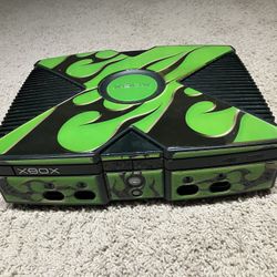 Original Green Flame Xbox Console With Games 