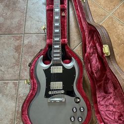 Gibson SG Standard Silver Mist – Original Gibson Hard Case + Ernie Ball Leather Strap
