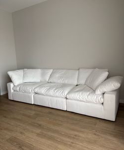 City Furniture Nixon White Fabric 3-piece Modular Sofa