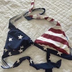 patriotic bikini top - American Flag- Red White Blue - US Size 10 