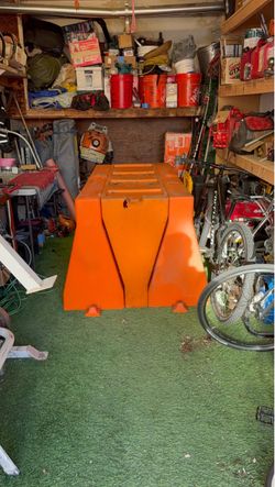 Orange Plastic Traffic Barrier