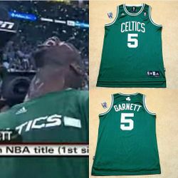 Boston Celtics garnett Jersey Sz-L Red Sox Patriots adidas Nike jordan rondo tatum