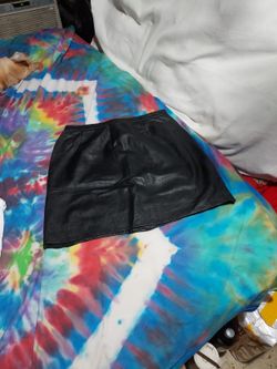 Leather Black Mini Skirt
